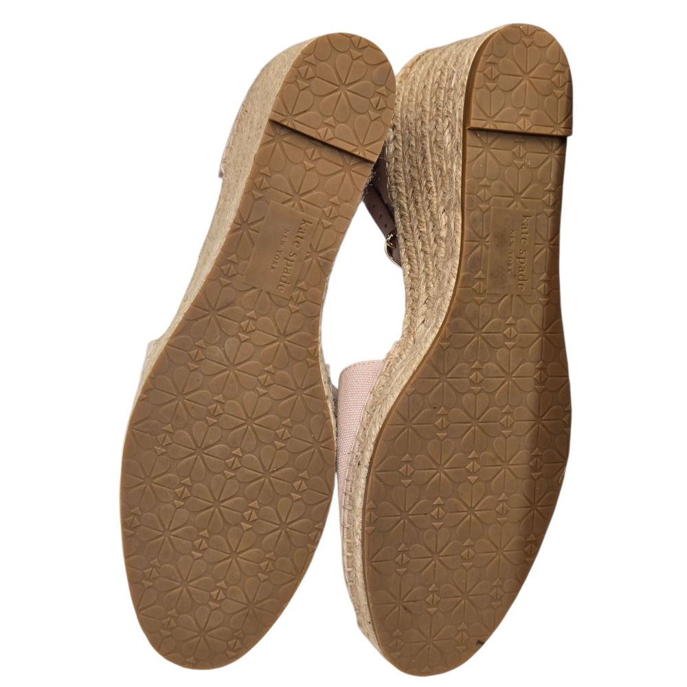 Kate Spade‎ Palina Blush Pink Espadrille 10B Ankle Strap Coastal Chic Balletcore - Picture 5 of 6